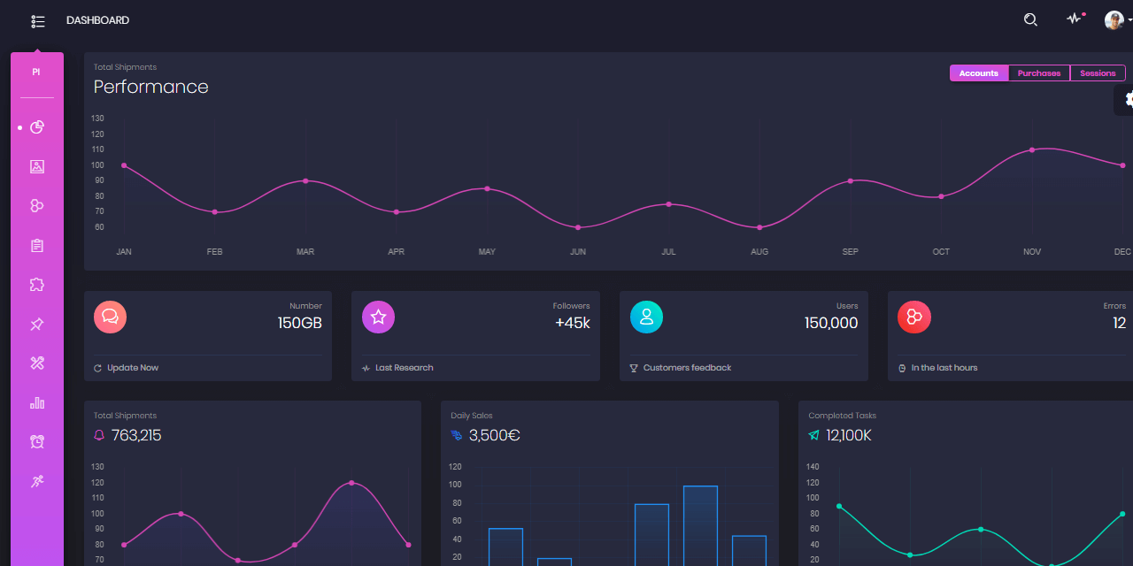 Flask Dashboard Black PRO